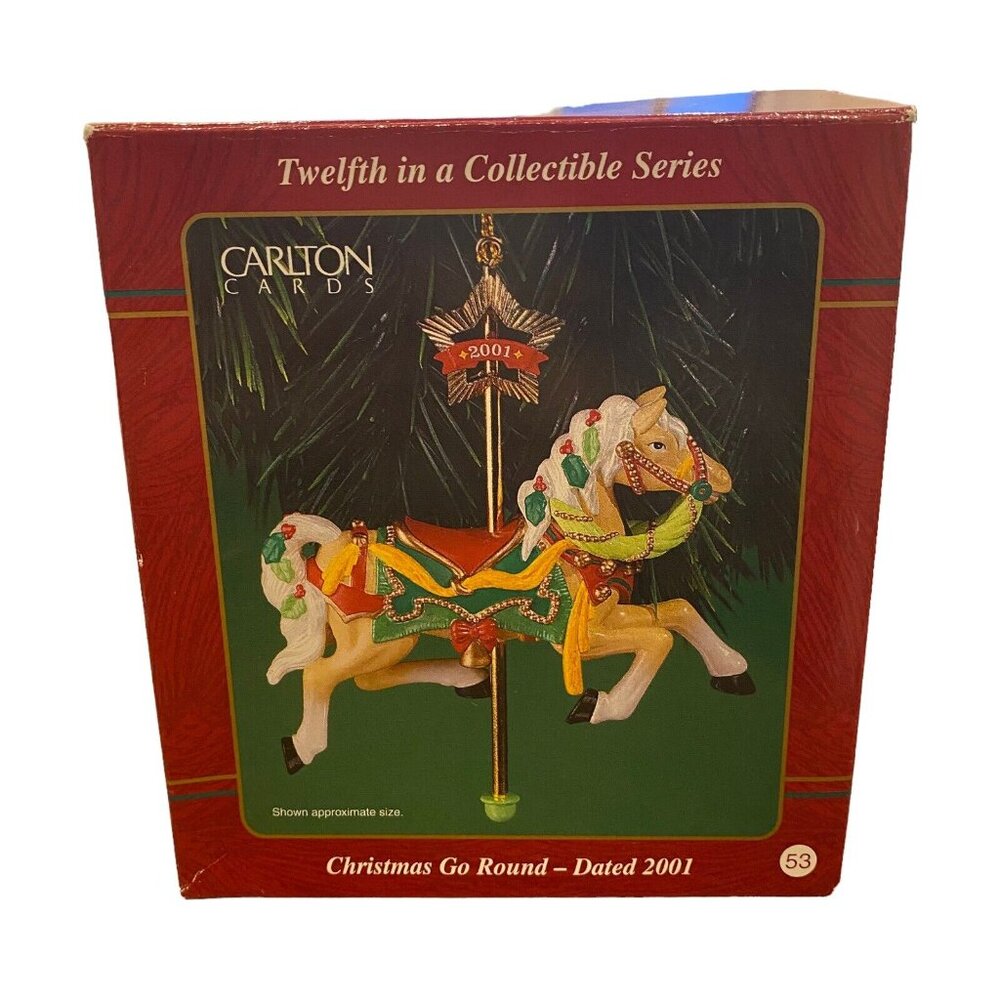 Christmas Go Round Horse 12th  Annual Carlton Card 2001 Series 53